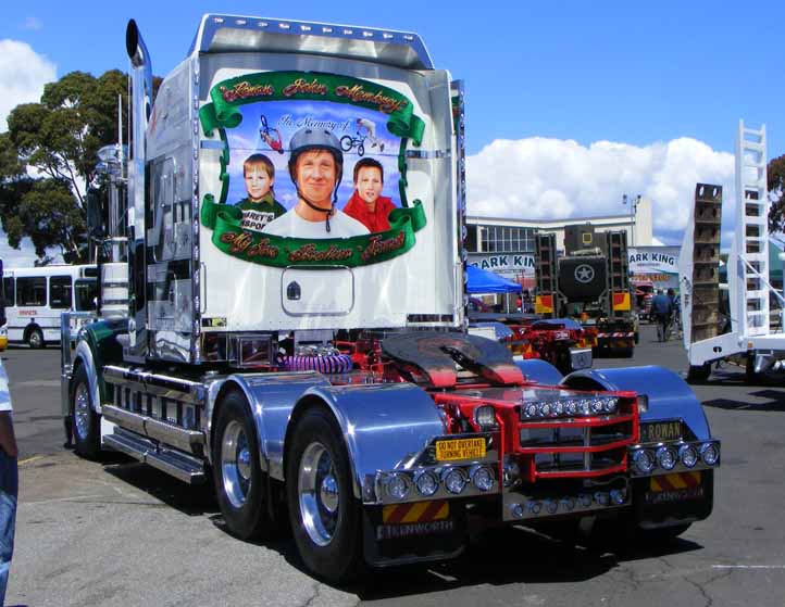 Kenworth truck in memory of Rowan John Membrey